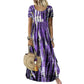 Lässiges, locker sitzendes Damenkleid mit Tie-Dye-Muster