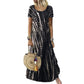 Lässiges, locker sitzendes Damenkleid mit Tie-Dye-Muster