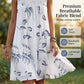 🌺👗Ärmelloses Damenkleid mit Rundhalsausschnitt und Print