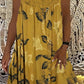 🌺👗Ärmelloses Damenkleid mit Rundhalsausschnitt und Print