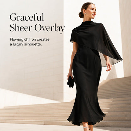 ✨👗Elegantes zweiteiliges Kleiderset für Damen mit Cape