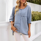 ✨Damen Kurzarm-Denim-Print-T-Shirt