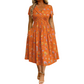 🌸👗 Blumiges Kleid mit V-Ausschnitt und Twist-Detail an der Taille – elegant und lässig für alle Anlässe