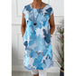 🏖️Sommer-Sonderangebot: 60 % Rabatt🏝️👗Locker sitzendes Tunika-Kleid für Damen mit Blumenmuster und Taschen✨