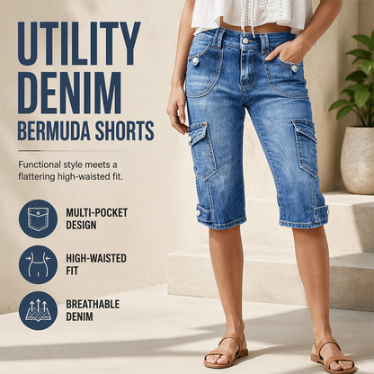 🔥50 % Rabatt 👖 Jeans-Cargo-Shorts – figurbetont & praktisch ✨