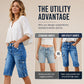 🔥50 % Rabatt 👖 Jeans-Cargo-Shorts – figurbetont & praktisch ✨