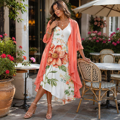🌺Fließendes, weit geschnittenes Swing-Kleid im indischen Stil