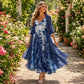 🌺Fließendes, weit geschnittenes Swing-Kleid im indischen Stil