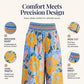Damen Blumenprint-Hochtaillierte-Weitbein-Hose