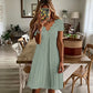 👗50% RABATT - V-Ausschnitt Lochstickerei-Kleid mit Muschelsaum – Leicht & Romantisch für Gartenpartys oder Brunch 🌿