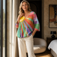 🌺Damen Retro-Patchwork-V-Ausschnitt-Bluse