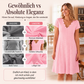 👗50% RABATT - V-Ausschnitt Lochstickerei-Kleid mit Muschelsaum – Leicht & Romantisch für Gartenpartys oder Brunch 🌿