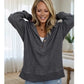 🛍️ 50 % Rabatt – Damen-Langarm-Hoodie – weicher Baumwollstoff, bequemer Schnitt & vielseitig für Alltag und Freizeit 🌿