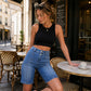 ✨👖Lässige Jeans-Bermudashorts für Damen