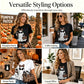 Damen Lässiges Bedrucktes Kurzarm T-Shirt