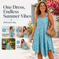 ✨🛒Neuheit – Gänseblümchen-Druck Ärmelloses Maxi-Kleid – Atmungsaktiver Komfort & Mühelos Urlaubsgefühl 🍃