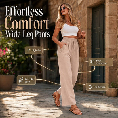 ✨Damen lässige hoch taillierte Weitbein-Hose