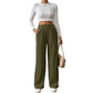 Ein absolutes Must-Have🔥👖 – Maßgeschneiderte Hose mit hoher Taille und 4 Metallknöpfen – Formbetonte Taille und knitterfreier Tragekomfort für die Arbeit oder das Wochenende