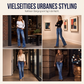 ⏰Letzter Tag des Schlussverkaufs – 50 % Rabatt💃Damen-Jeans mit hoher Taille, im Used-Look und ausgestelltem Bein