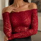⏰Letzter Tag des Schlussverkaufs – 50 % Rabatt💃Off-Shoulder-T-Shirt aus Spitze für Damen