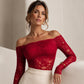 ⏰Letzter Tag des Schlussverkaufs – 50 % Rabatt💃Off-Shoulder-T-Shirt aus Spitze für Damen