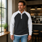 📢📢50%Rabatt!!!🎉✨Herren‑Waffelstrick‑T‑Shirt mit Viertel‑Reißverschluss, langarm, atmungsaktiv, bequemes Freizeitoberteil für Herbst und Winter