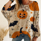 🎃✨ Bestseller –Damen-Halloween-Strickpullover im lockeren Schnitt mit Fledermausärmel