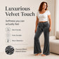 ✨ Retro trifft auf Komfort | Flare-Hose aus Samt mit Kordelzug für Damen