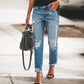 🙌 50% Wiederkaufquote – Qualität überzeugt! Damen-Jeans im Retrostil, used-Look mit Rissen