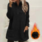 📢🎉50%Rabatt!!!🛍️✨Plüsch-Sweatshirt für Damen mit halbem Reißverschluss und Taschen
