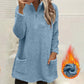 📢🎉50%Rabatt!!!🛍️✨Plüsch-Sweatshirt für Damen mit halbem Reißverschluss und Taschen