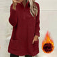 📢🎉50%Rabatt!!!🛍️✨Plüsch-Sweatshirt für Damen mit halbem Reißverschluss und Taschen