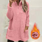 📢🎉50%Rabatt!!!🛍️✨Plüsch-Sweatshirt für Damen mit halbem Reißverschluss und Taschen
