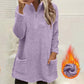 📢🎉50%Rabatt!!!🛍️✨Plüsch-Sweatshirt für Damen mit halbem Reißverschluss und Taschen