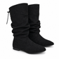 ⌛ Nur solange Vorrat reicht – danach regulärer Preis! Damen Schnürstiefel, schlupfende Wade-Mittelstiefel