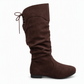 ⌛ Nur solange Vorrat reicht – danach regulärer Preis! Damen Schnürstiefel, schlupfende Wade-Mittelstiefel