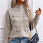 📢📢50%Rabatt!!!🎉✨Lässige Damen-Strickjacke mit doppeltem Reißverschluss