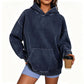 🔥Beliebtes Produkt ！✨Unisex Casual Oversized Hoodie mit Acid-Wash-Effekt