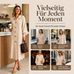🔥 Beliebtes Produkt ！✨Damen Maxikleid aus Rippstrick mit Laternenärmeln