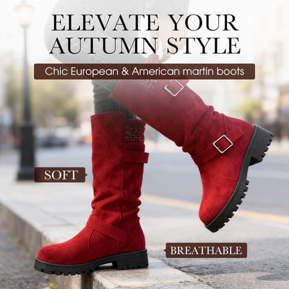 🎅 50 % Rabatt! Festliche Vorratssale👢Damen Slouchy Boots bis zur mittleren Wade🎁