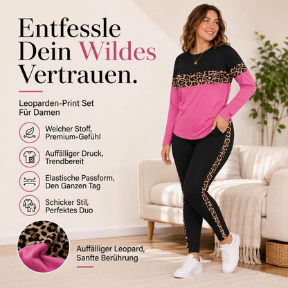 📢🎉50%Rabatt!!!🛍️✨2-teiliges Damen-Set mit Leopardenmuster – lässig & bequem 🐆