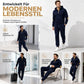 🛍️✨Herren 2-teiliges Jacquard Kapuzenpullover Set Herbst Winter lässiger Kapuzen-Sweatshirt und Sweathose Trainingsanzug