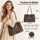 Retro Leopardenmuster Einkaufstasche für Damen