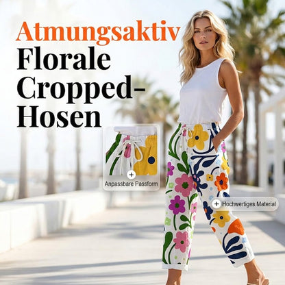 🌺Lässige, kurze Damenhose mit Blumenmuster
