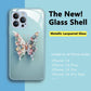 🦋✨Flaches Glasgehäuse mit 3D-Schmetterlingsmotiv kompatibel mit iPhone