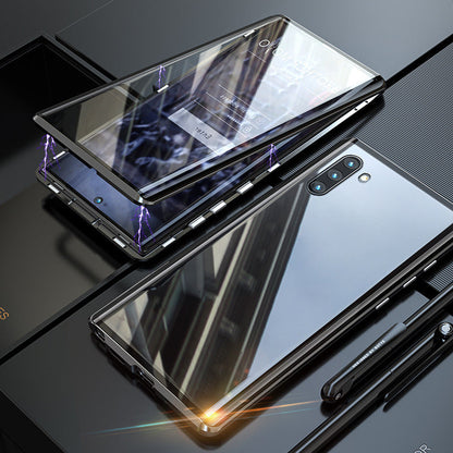 Magnetisches gehärtetes Glas Doppelseitige Handyhülle für Samsung