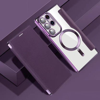 [🔥Der niedrigste Preis von heute]Neue strukturierte Flip-Leder-Handyhülle für Samsung